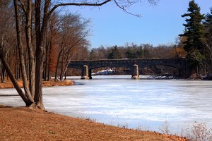 Bridge over Icy Water